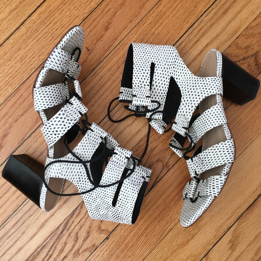 Loeffler Randall White Gladiator Sandals Size 6.5